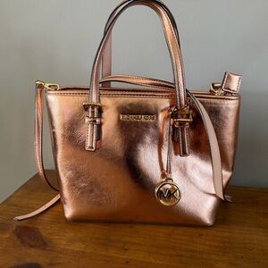 Michael Kors Metallic Rose Satchel